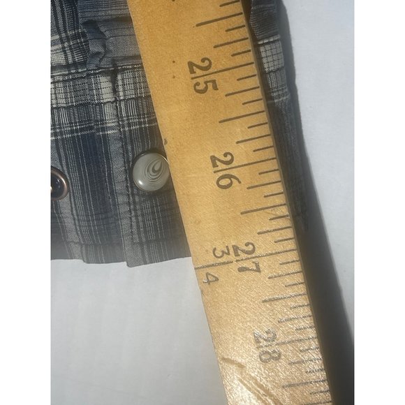 Carhartt Pearl Snap Size Large Button Up Long Sleeve Flannel Shirt Plaid pre-own - Picture 12 of 16